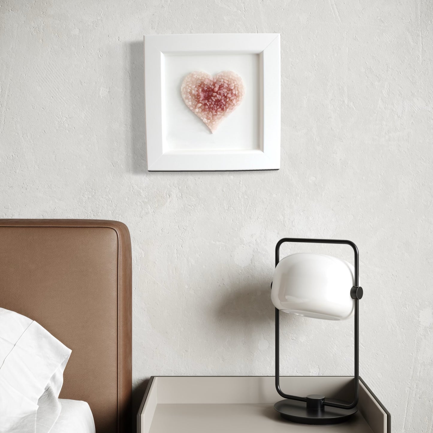 Rose Quartz Heart Wall Decor