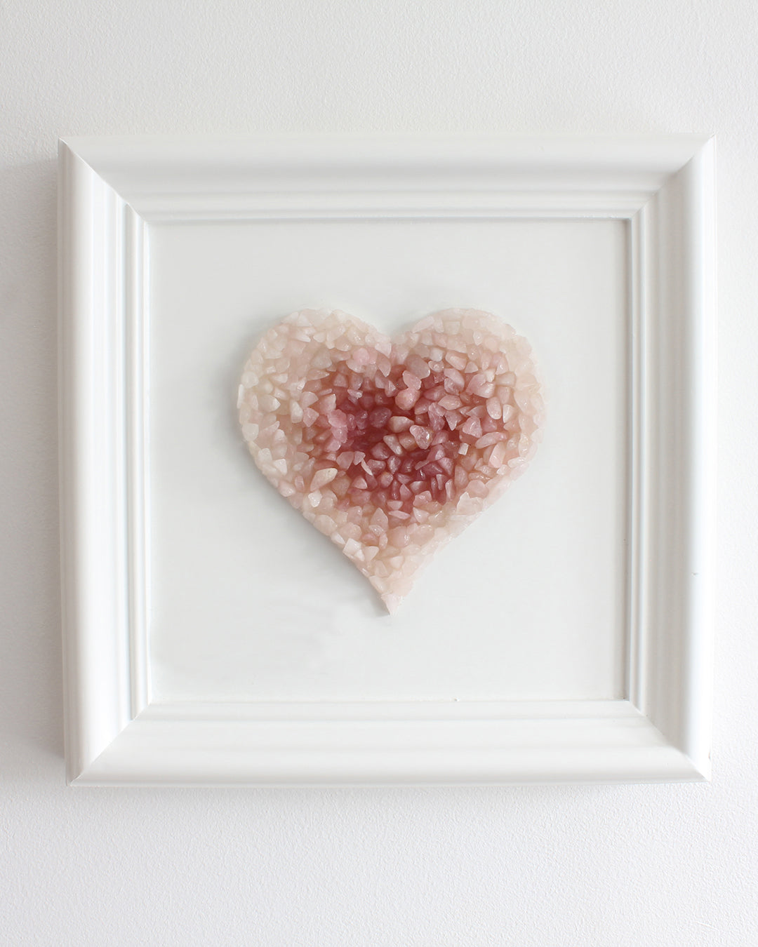Rose Quartz Heart Wall Decor