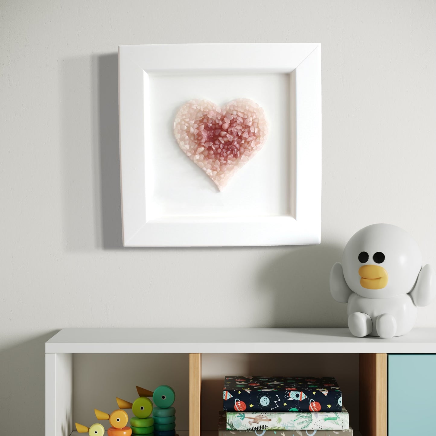 Rose Quartz Heart Wall Decor