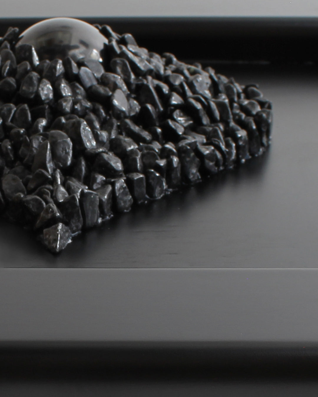 Black Tourmaline and Shungite Heart Wall Decor