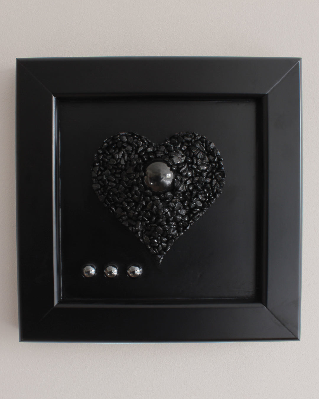 Black Tourmaline, Shungite & Hematite Heart