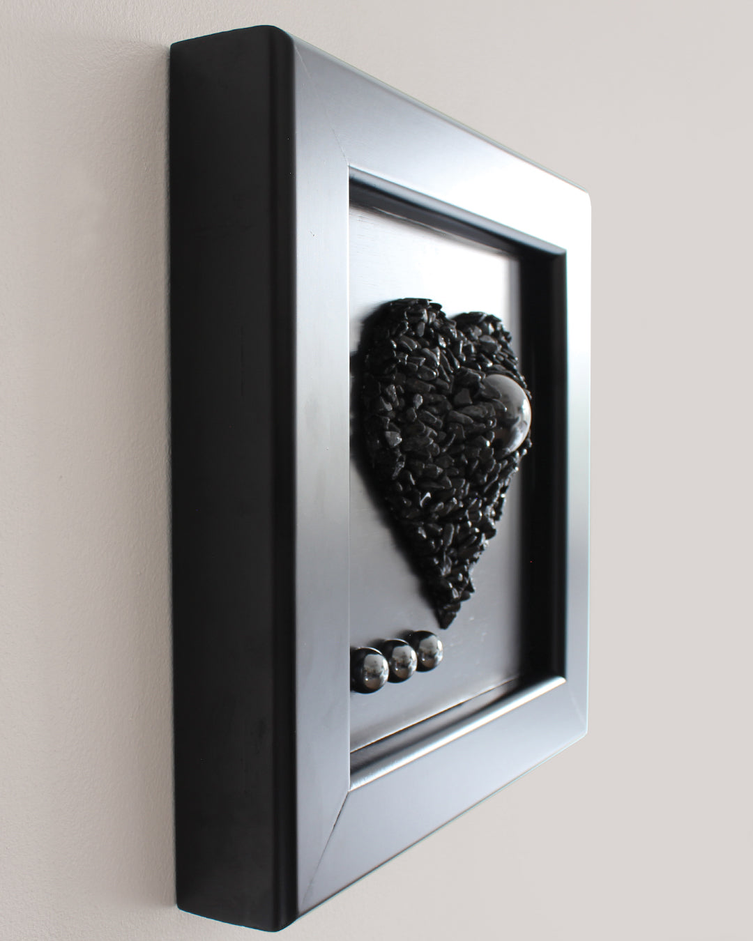 Black Tourmaline, Shungite & Hematite Heart