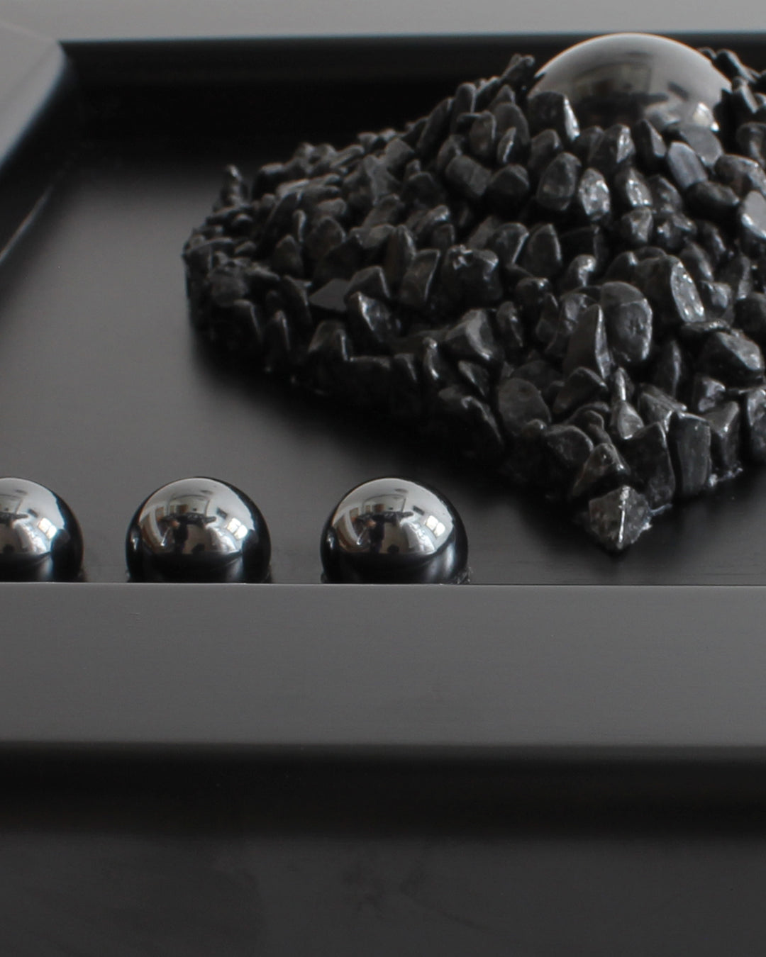 Black Tourmaline, Shungite & Hematite Heart