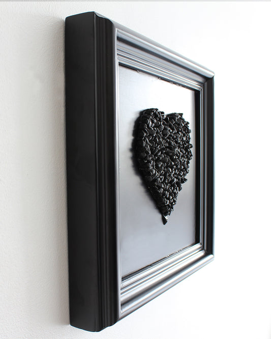 Black Tourmaline & Hematite Heart