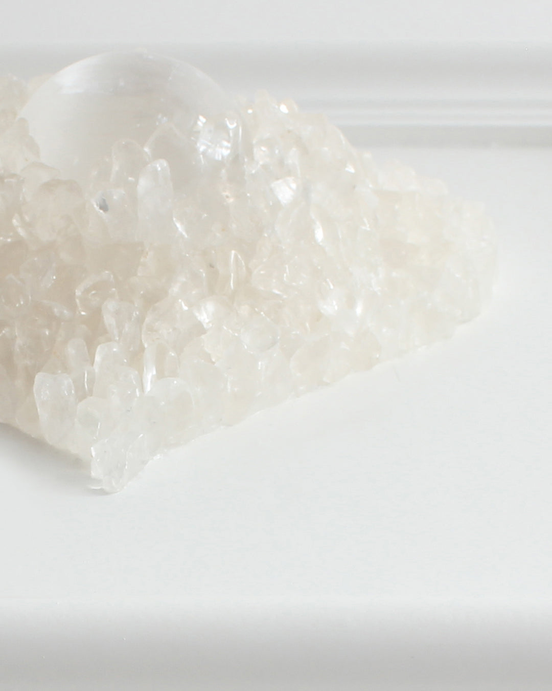 Clear Quartz and Selenite Heart Wall Decor